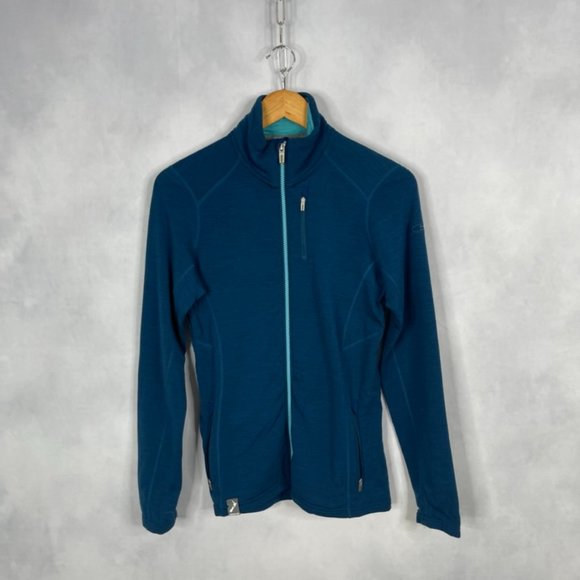 Icebreaker Jackets & Blazers - Icebreaker Women's Blue Merino Wool Full Zip Jacket Size Small